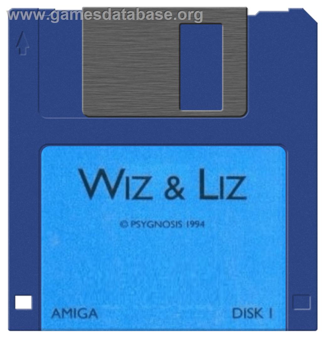 Wiz 'n' Liz: The Frantic Wabbit Wescue - Commodore Amiga - Artwork - Disc