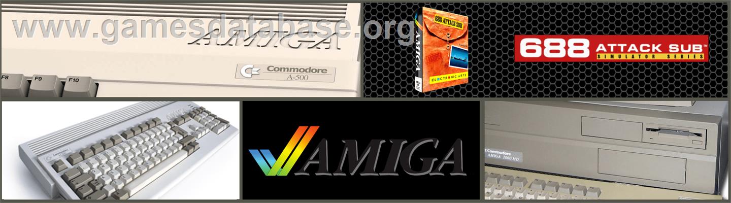 688 Attack Sub - Commodore Amiga - Artwork - Marquee