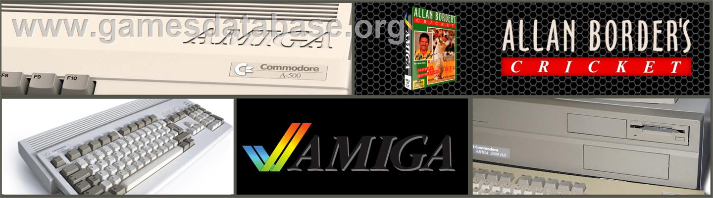 Allan Border's Cricket - Commodore Amiga - Artwork - Marquee