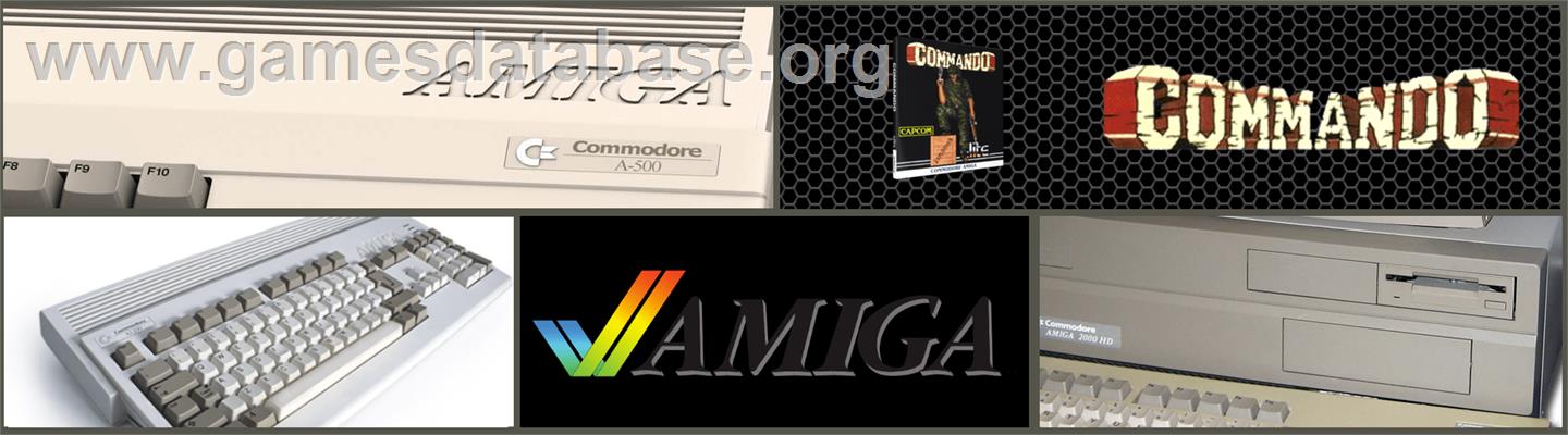 Commando - Commodore Amiga - Artwork - Marquee
