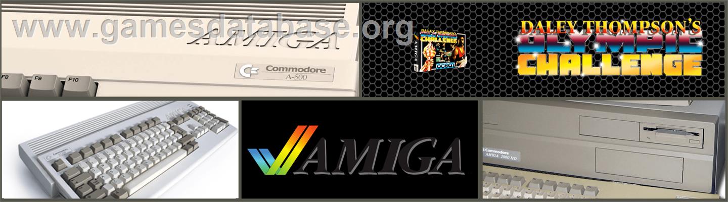 Daley Thompson's Olympic Challenge - Commodore Amiga - Artwork - Marquee