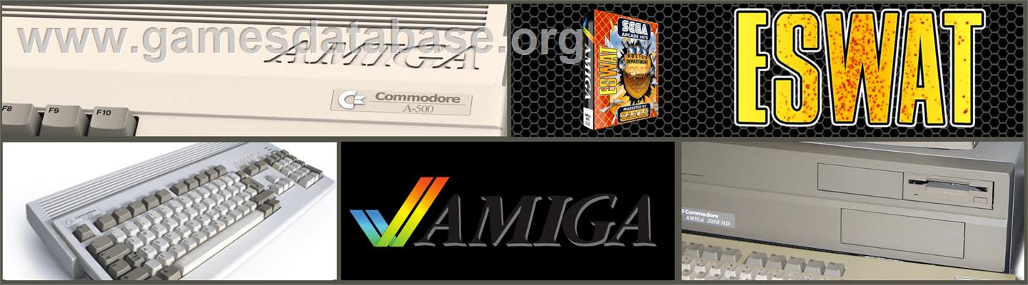 E-SWAT: Cyber Police - Commodore Amiga - Artwork - Marquee