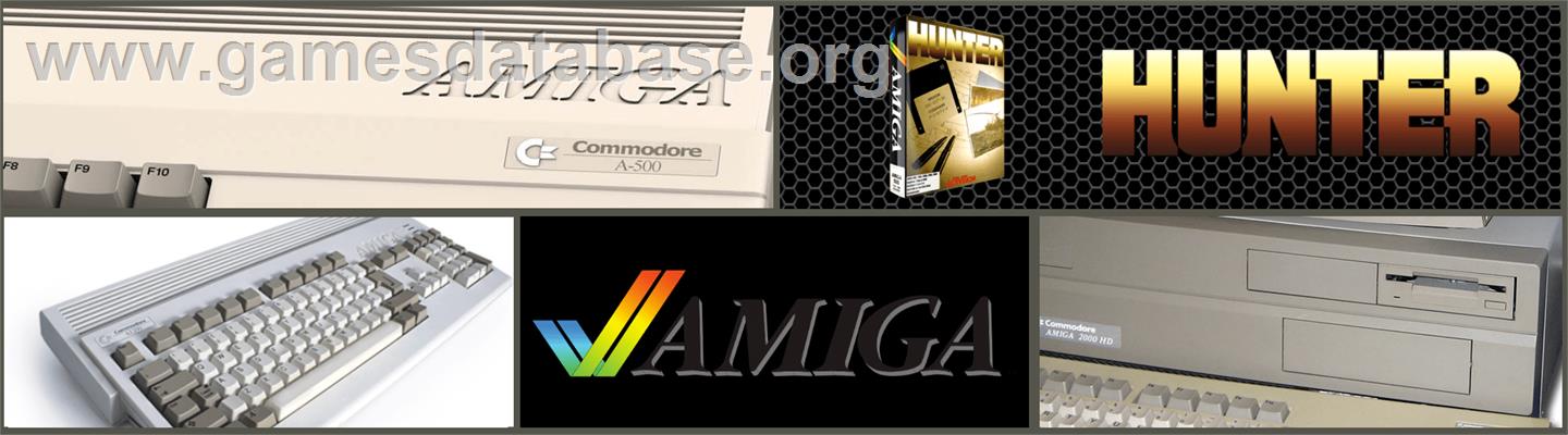 Hunter - Commodore Amiga - Artwork - Marquee