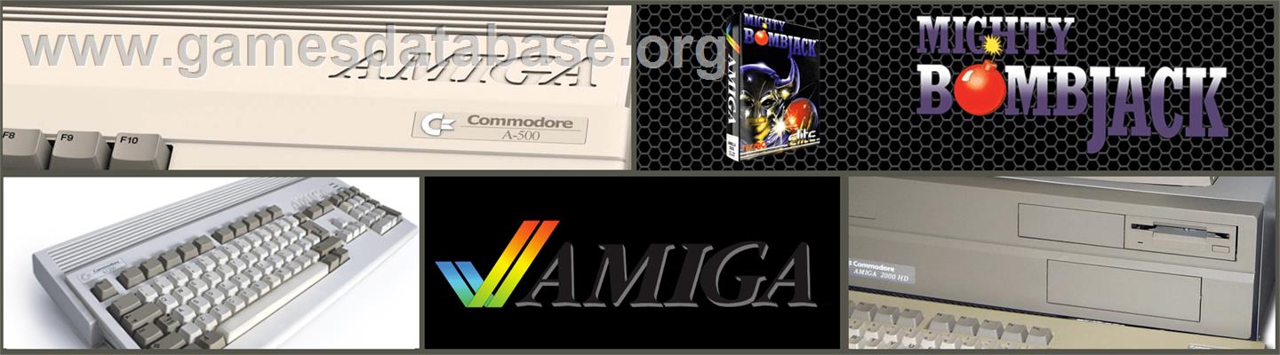 Mighty Bombjack - Commodore Amiga - Artwork - Marquee