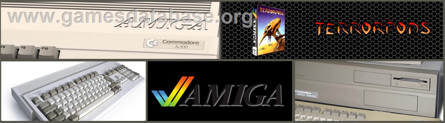 Terrorpods - Commodore Amiga - Artwork - Marquee