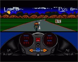In game image of 1000cc Turbo on the Commodore Amiga.