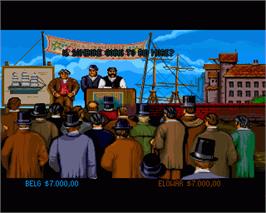 In game image of 1869 on the Commodore Amiga.