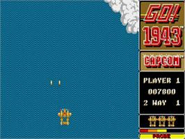 In game image of 1943: The Battle of Midway on the Commodore Amiga.