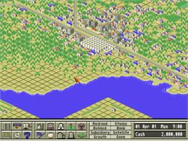 In game image of A-Train on the Commodore Amiga.