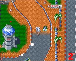 In game image of ATR: All Terrain Racing on the Commodore Amiga.