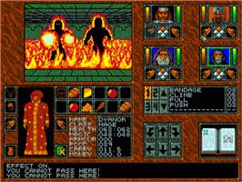 In game image of Abandoned Places: A Time for Heroes on the Commodore Amiga.