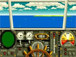 In game image of Advanced Destroyer Simulator on the Commodore Amiga.