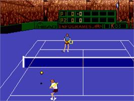 In game image of Advantage Tennis on the Commodore Amiga.