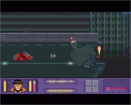 In game image of Akira on the Commodore Amiga.