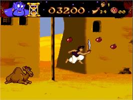 In game image of Aladdin on the Commodore Amiga.