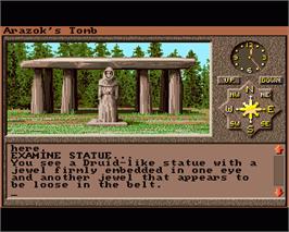 In game image of Arazok's Tomb on the Commodore Amiga.