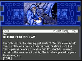 In game image of Arthur: The Quest for Excalibur on the Commodore Amiga.