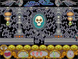 In game image of Astaroth: The Angel of Death on the Commodore Amiga.