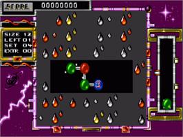 In game image of Atomino on the Commodore Amiga.