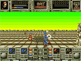 In game image of Bad Company on the Commodore Amiga.
