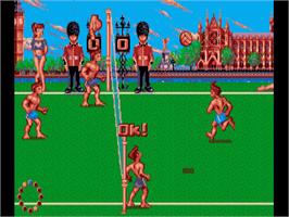 In game image of Beach Volley on the Commodore Amiga.