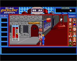 In game image of Bill & Ted's Excellent Adventure on the Commodore Amiga.