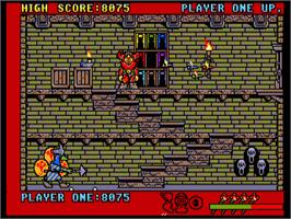 In game image of Black Lamp on the Commodore Amiga.
