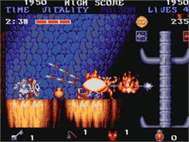 In game image of Black Tiger on the Commodore Amiga.
