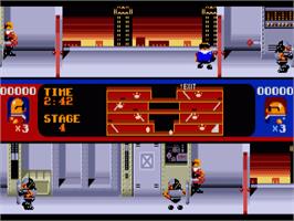 In game image of Bonanza Bros. on the Commodore Amiga.