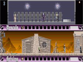 In game image of Brides of Dracula on the Commodore Amiga.