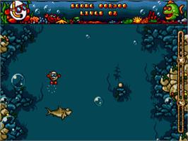 In game image of Bubble Dizzy on the Commodore Amiga.