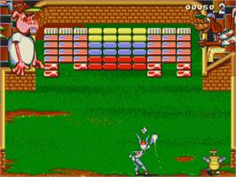 In game image of Bunny Bricks on the Commodore Amiga.