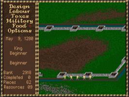 In game image of Castles: The Northern Campaign on the Commodore Amiga.