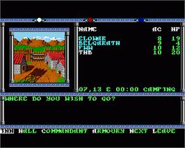 In game image of Champions of Krynn on the Commodore Amiga.