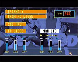 In game image of Championship Manager 2 on the Commodore Amiga.