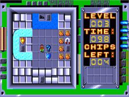 In game image of Chip's Challenge on the Commodore Amiga.