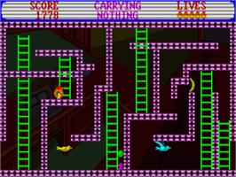 In game image of Chuckie Egg 2 on the Commodore Amiga.