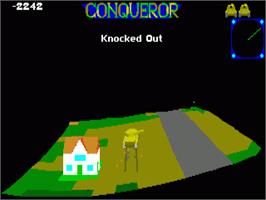 In game image of Conqueror on the Commodore Amiga.