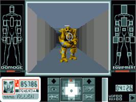 In game image of Corporation on the Commodore Amiga.