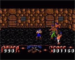 In game image of Corsarios on the Commodore Amiga.