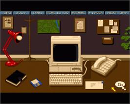 In game image of Crime City on the Commodore Amiga.