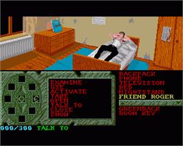 In game image of Crime Time on the Commodore Amiga.