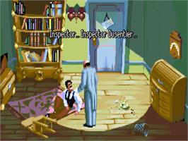 In game image of Cruise for a Corpse on the Commodore Amiga.