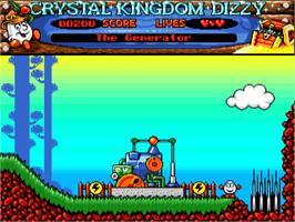 In game image of Crystal Kingdom Dizzy on the Commodore Amiga.
