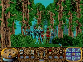 In game image of Crystals of Arborea on the Commodore Amiga.