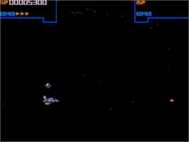 In game image of Cybernetix on the Commodore Amiga.