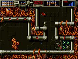 In game image of Cybernoid 2: The Revenge on the Commodore Amiga.