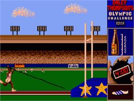 In game image of Daley Thompson's Olympic Challenge on the Commodore Amiga.
