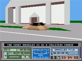 In game image of Damocles: Mercenary 2 on the Commodore Amiga.