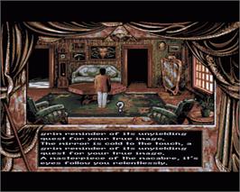 In game image of Dark Seed on the Commodore Amiga.